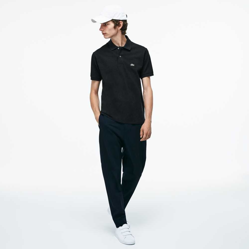 Lacoste Original L.12.12 Heathered Petit Pique Cotton Polo Grey | DQG-275139