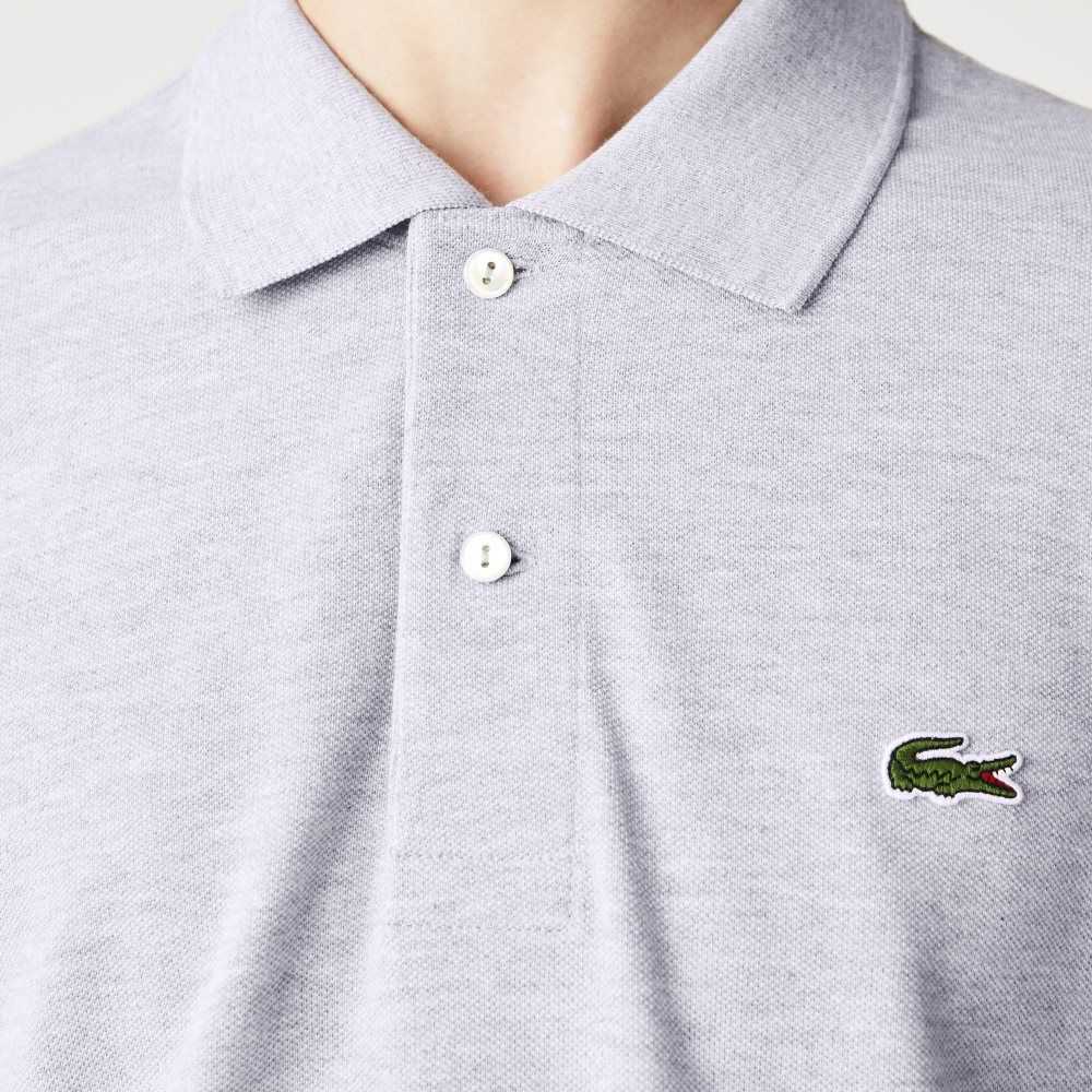 Lacoste Original L.12.12 Heathered Petit Pique Cotton Polo Grey Chine | GNF-640973