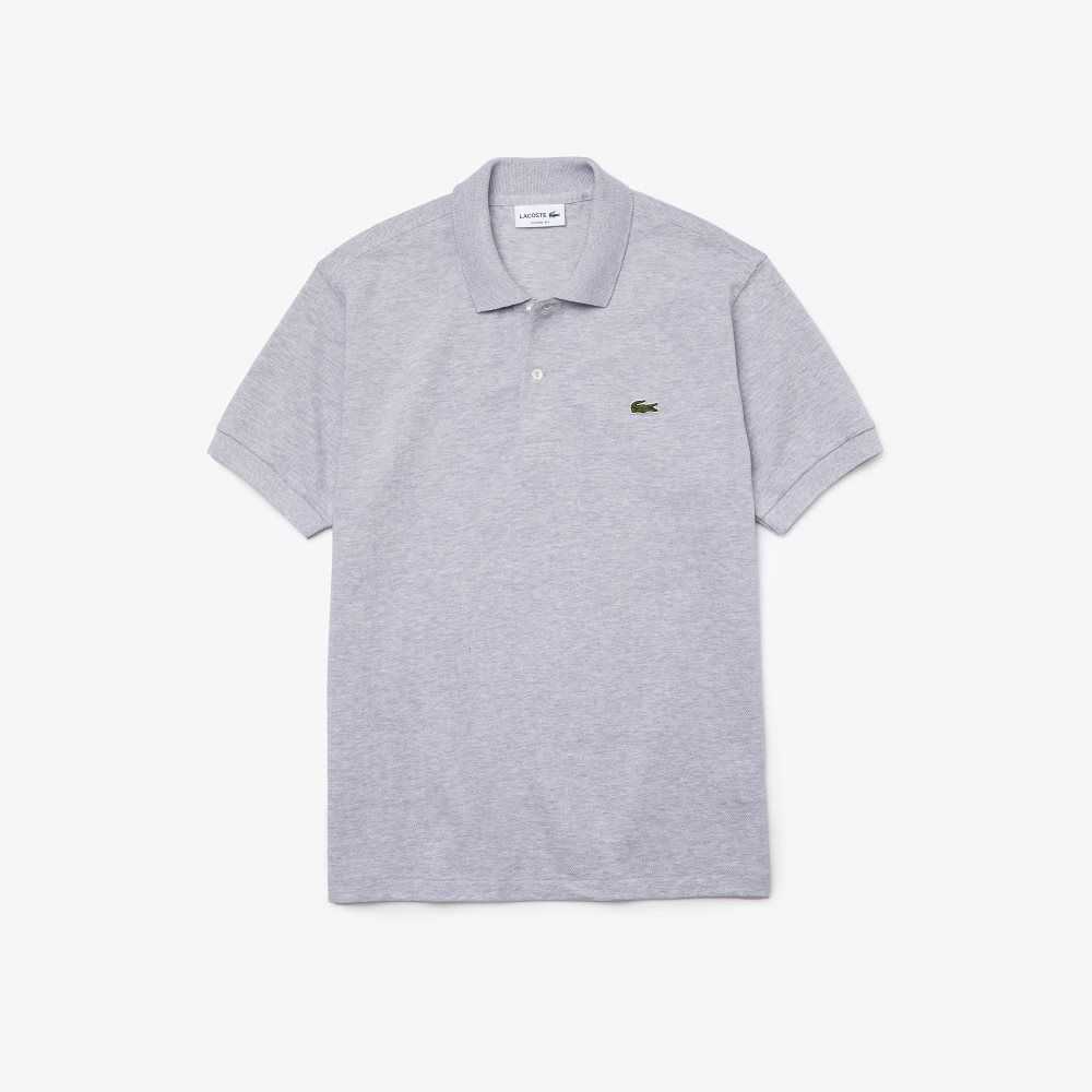 Lacoste Original L.12.12 Heathered Petit Pique Cotton Polo Grey Chine | GNF-640973