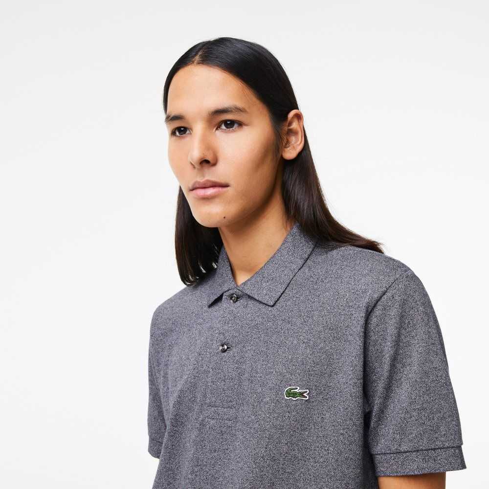 Lacoste Original L.12.12 Heathered Petit Pique Cotton Polo Grey Chine | OIT-674931