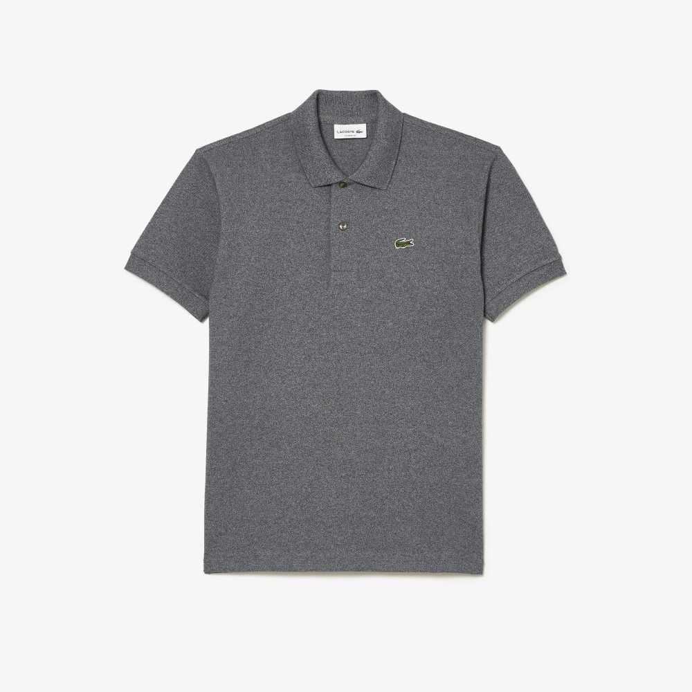 Lacoste Original L.12.12 Heathered Petit Pique Cotton Polo Grey Chine | OIT-674931