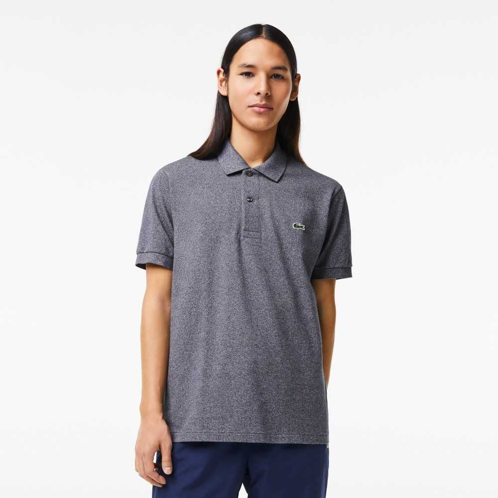 Lacoste Original L.12.12 Heathered Petit Pique Cotton Polo Grey Chine | OIT-674931