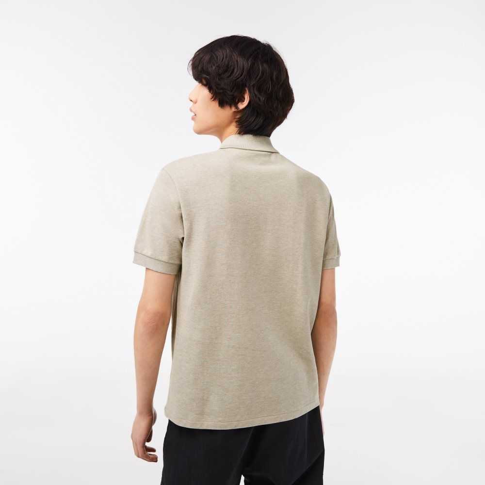 Lacoste Original L.12.12 Heathered Petit Pique Cotton Polo Beige | RKV-138724