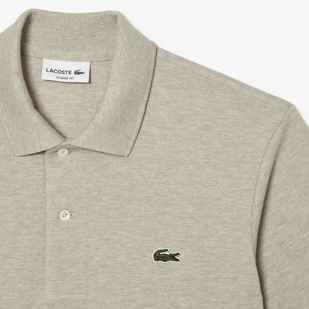 Lacoste Original L.12.12 Heathered Petit Pique Cotton Polo Beige | RKV-138724