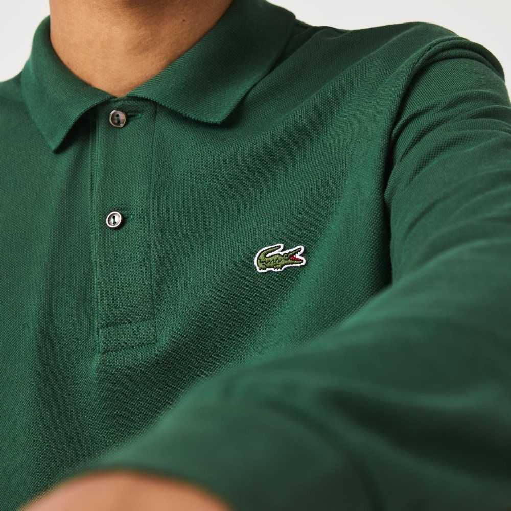 Lacoste Original L.12.12 Long Sleeve Cotton Polo Green | EBA-953186