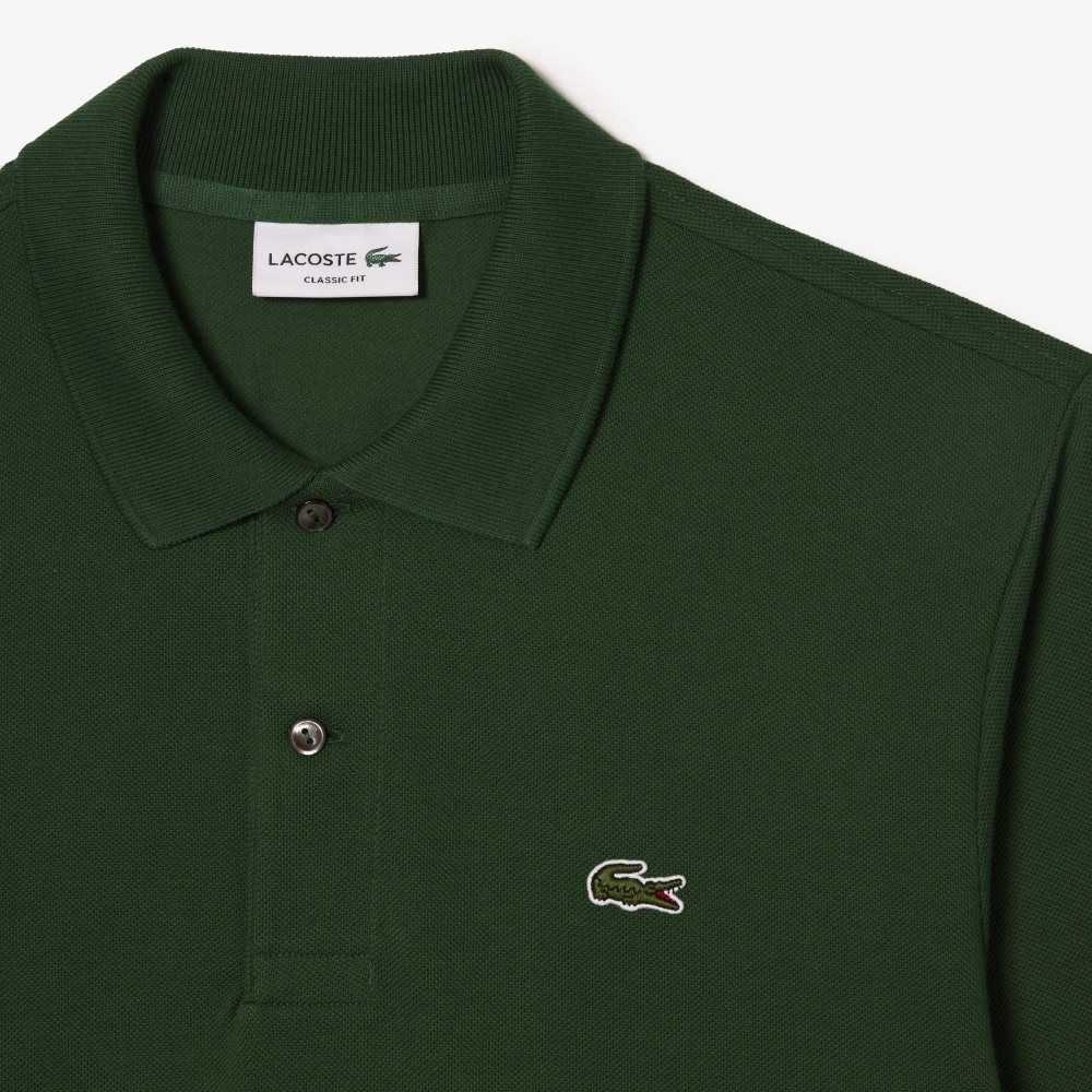 Lacoste Original L.12.12 Long Sleeve Cotton Polo Green | EBA-953186