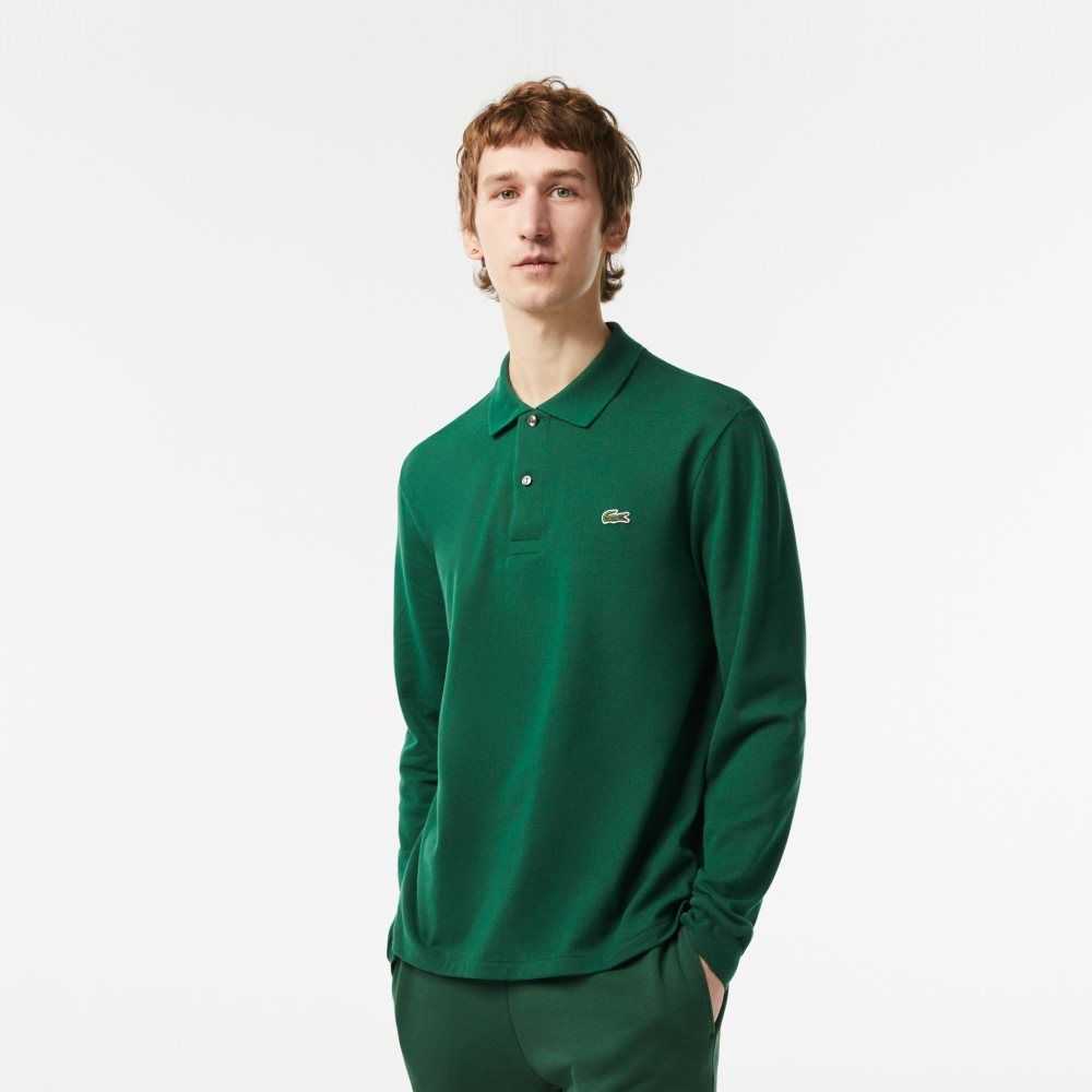 Lacoste Original L.12.12 Long Sleeve Cotton Polo Green | EBA-953186