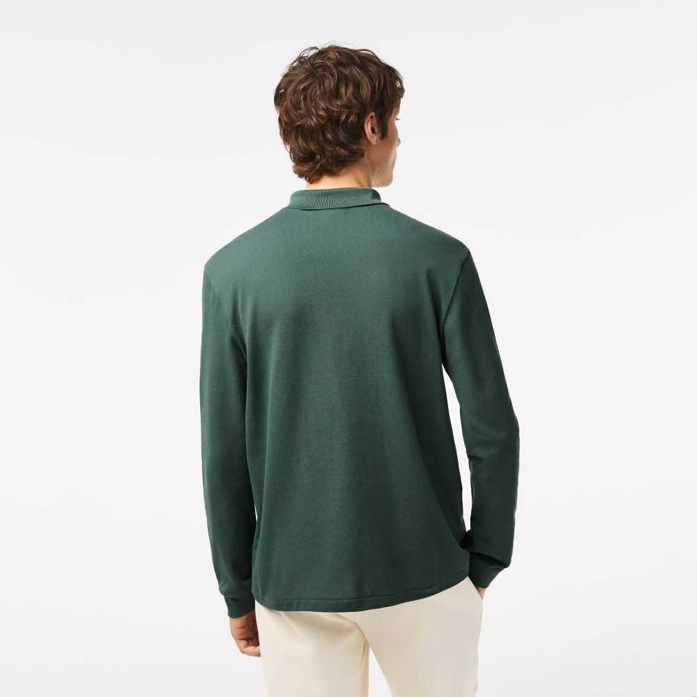 Lacoste Original L.12.12 Long Sleeve Cotton Polo Green | FXQ-296841