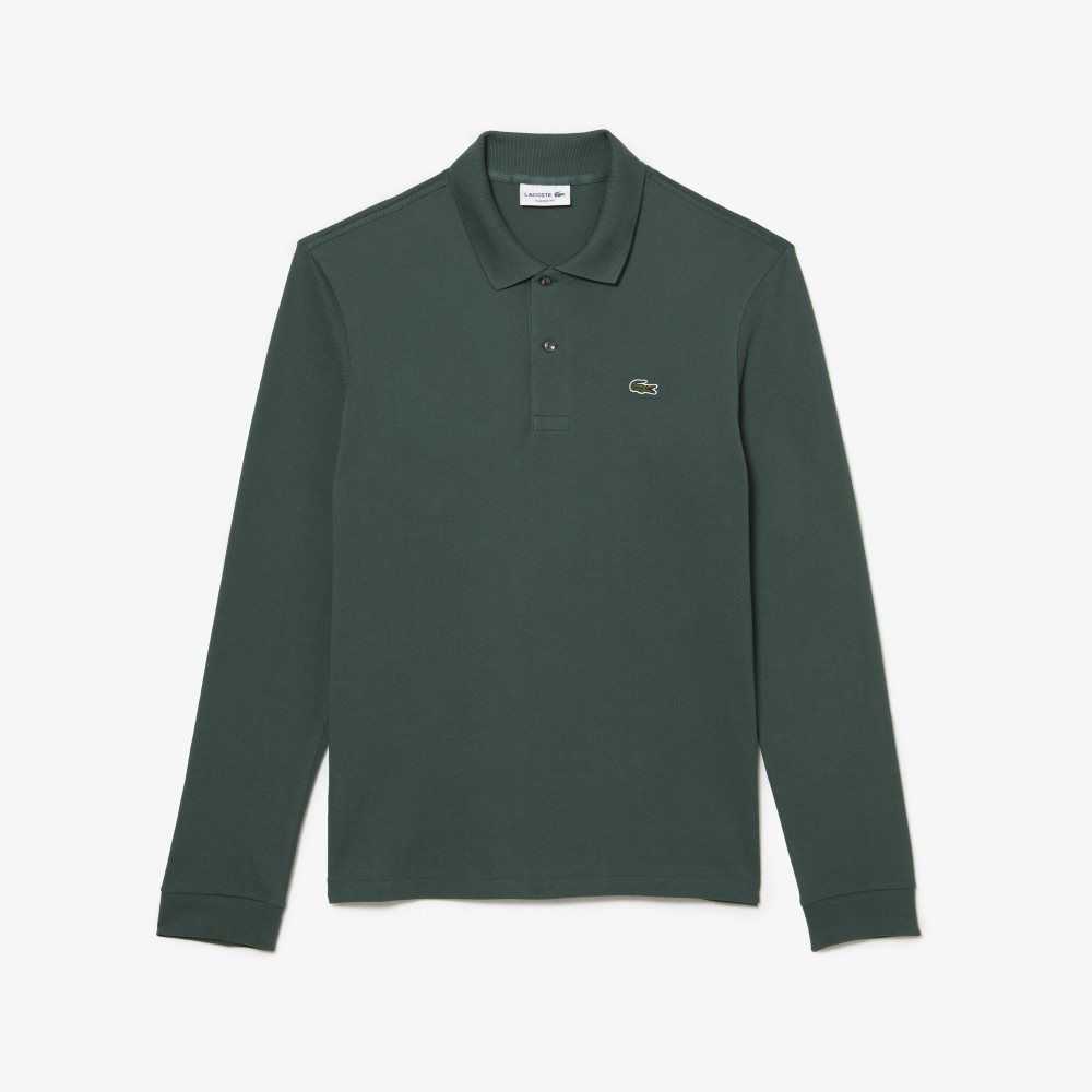 Lacoste Original L.12.12 Long Sleeve Cotton Polo Green | FXQ-296841