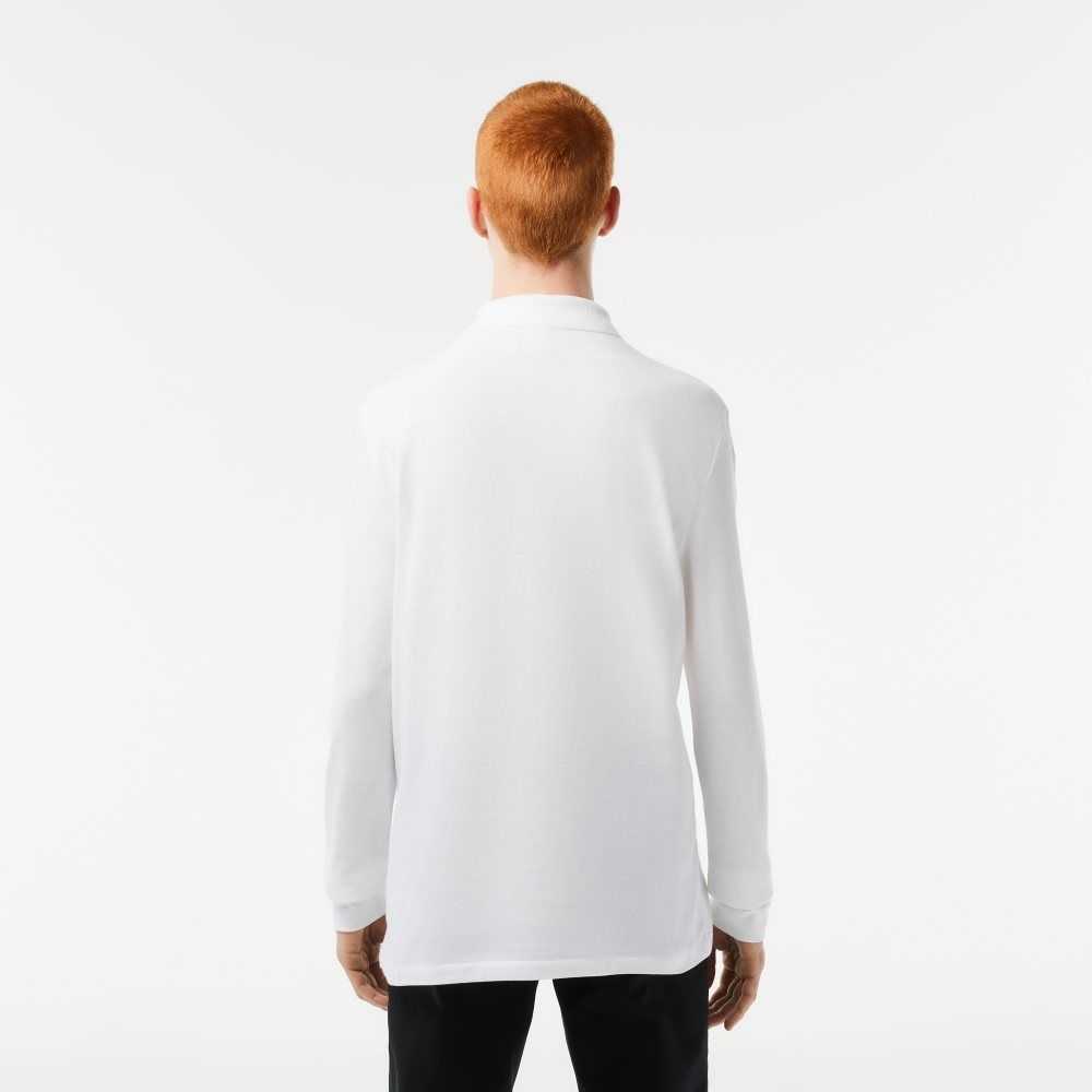 Lacoste Original L.12.12 Long Sleeve Cotton Polo White | GBJ-507382