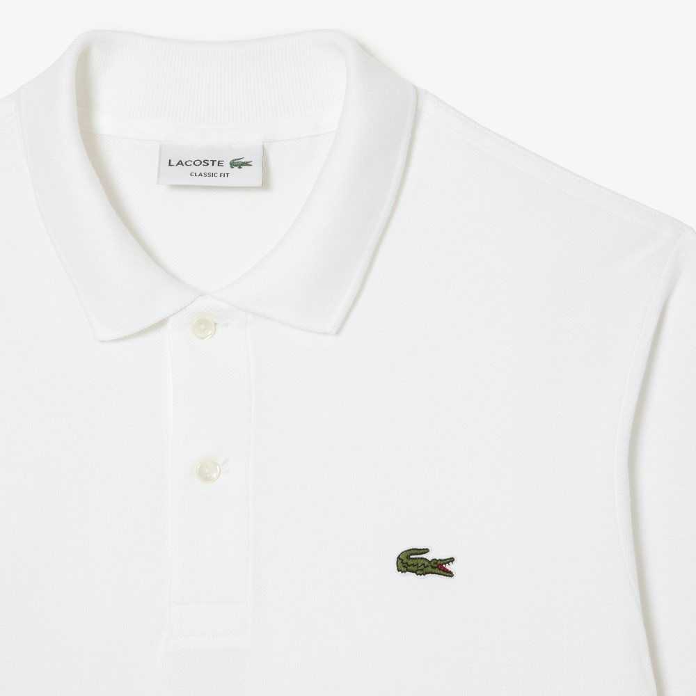 Lacoste Original L.12.12 Long Sleeve Cotton Polo White | GBJ-507382