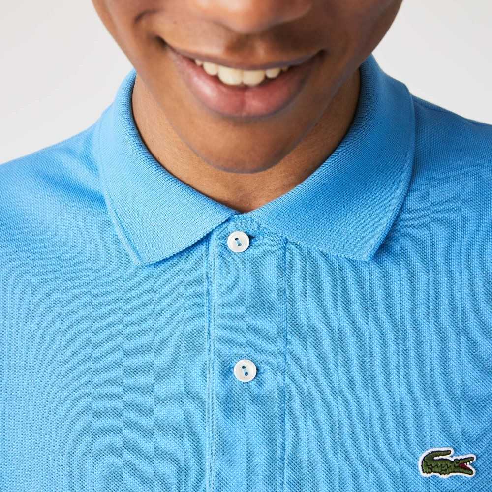 Lacoste Original L.12.12 Long Sleeve Cotton Polo Blue | SHB-507496