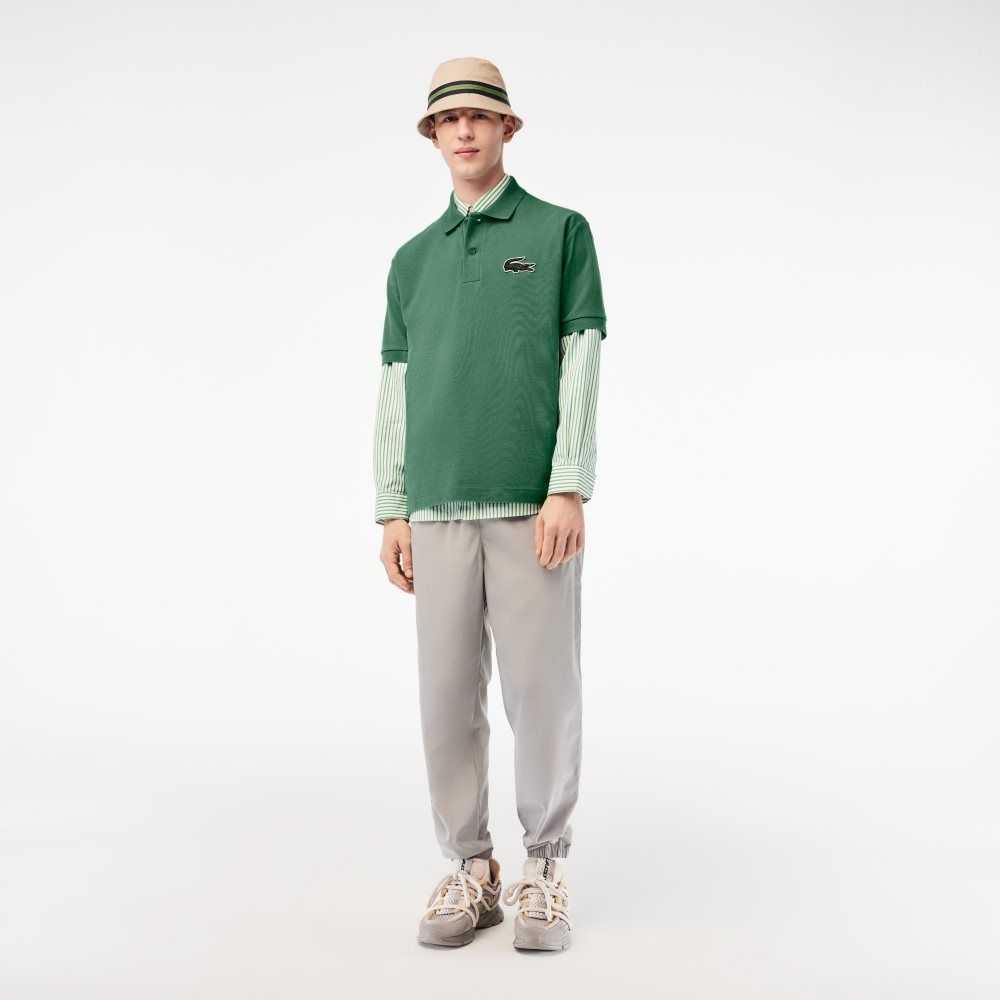 Lacoste Original L.12.12 Loose fit 80's crocodile Polo Khaki Green | ADH-548719