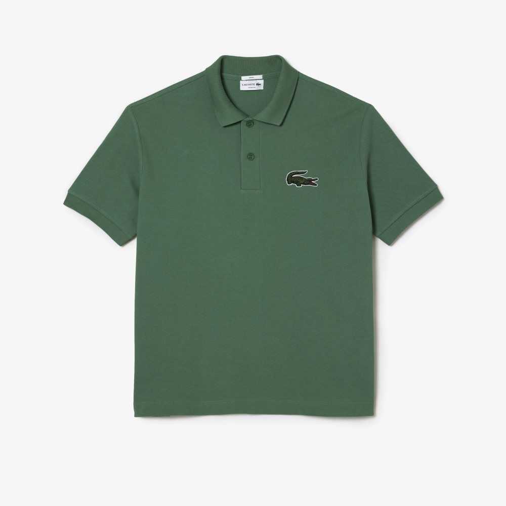 Lacoste Original L.12.12 Loose fit 80's crocodile Polo Khaki Green | ADH-548719