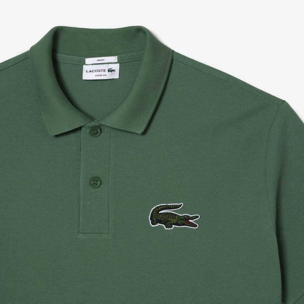 Lacoste Original L.12.12 Loose fit 80's crocodile Polo Khaki Green | ADH-548719