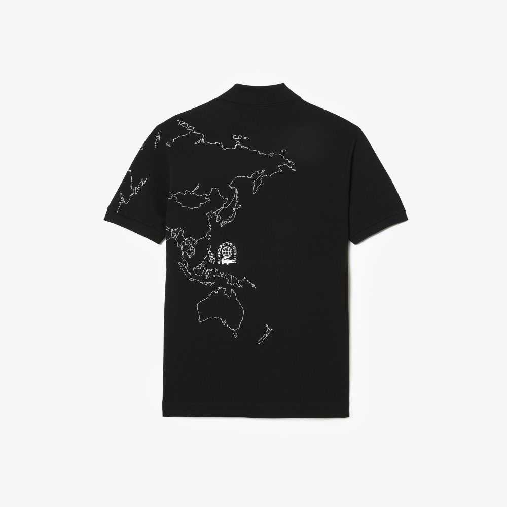 Lacoste Original L.12.12 Planisphere Polo Black | JVD-527439