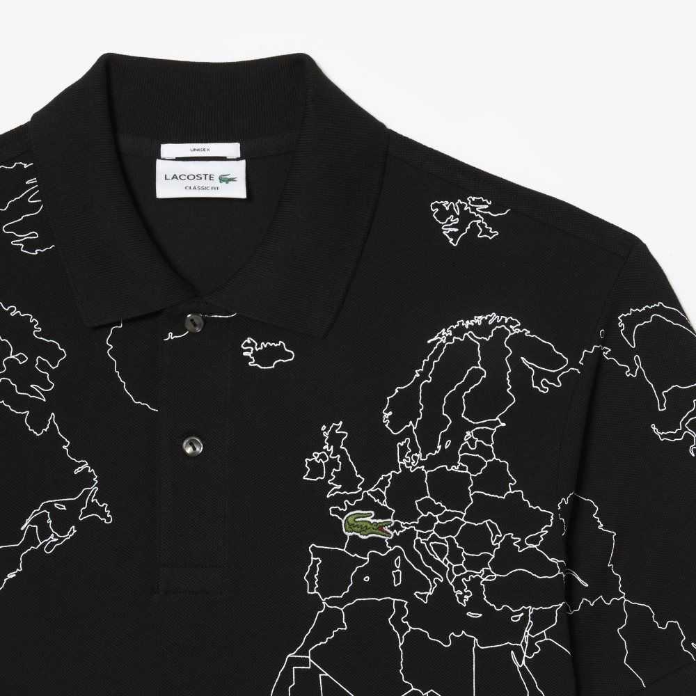 Lacoste Original L.12.12 Planisphere Polo Black | JVD-527439