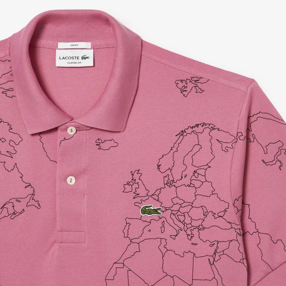 Lacoste Original L.12.12 Planisphere Polo Pink | QYK-203469