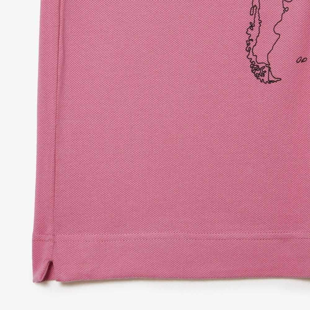 Lacoste Original L.12.12 Planisphere Polo Pink | QYK-203469