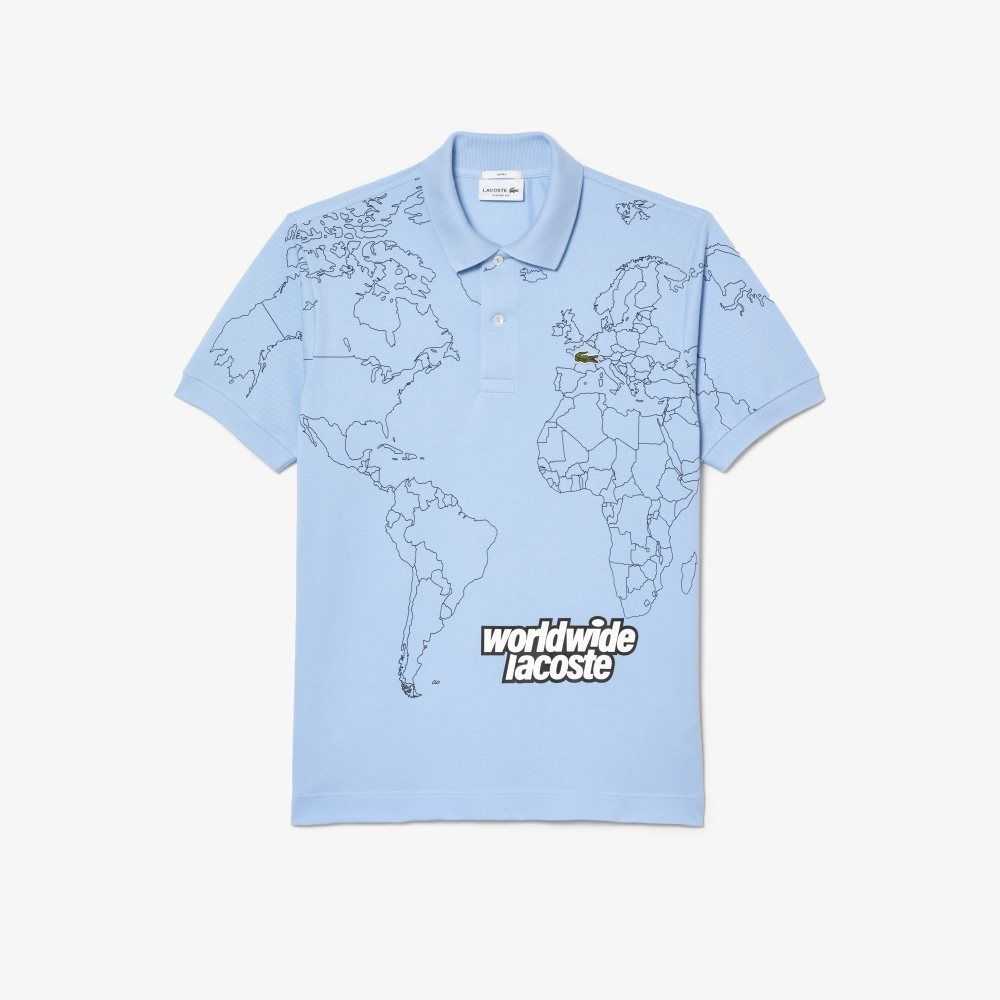 Lacoste Original L.12.12 Planisphere Polo Blue | WRS-538497