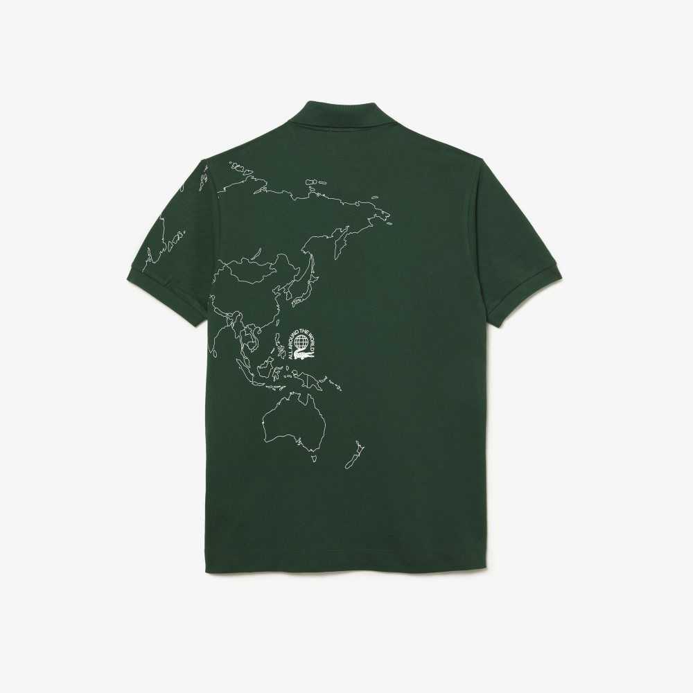 Lacoste Original L.12.12 Planisphere Polo Green | YDE-248037