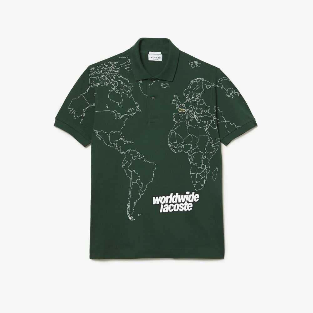 Lacoste Original L.12.12 Planisphere Polo Green | YDE-248037