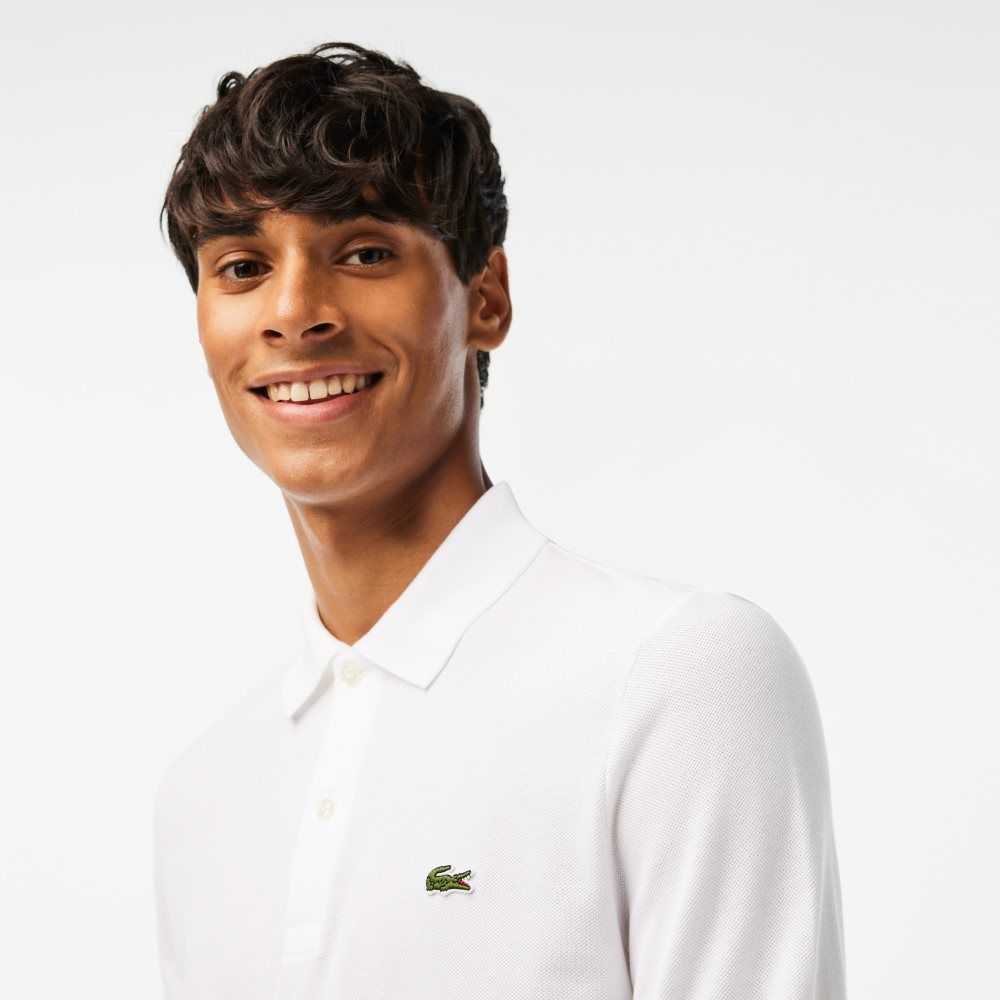 Lacoste Original L.12.12 Slim Fit Long Sleeve Polo White | GZD-496273