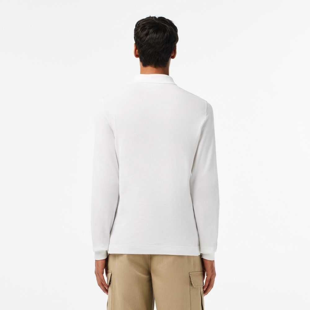 Lacoste Original L.12.12 Slim Fit Long Sleeve Polo White | GZD-496273