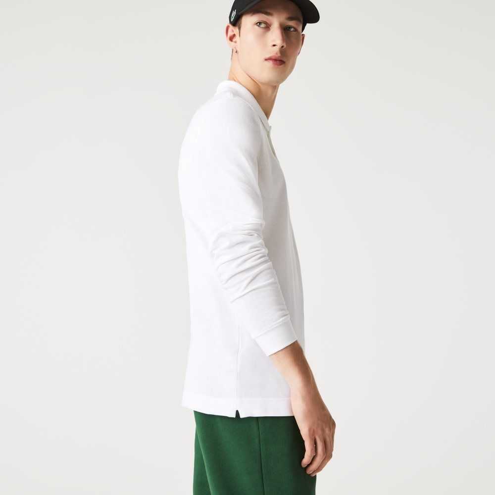 Lacoste Original L.12.12 Slim Fit Long Sleeve Polo White | GZD-496273