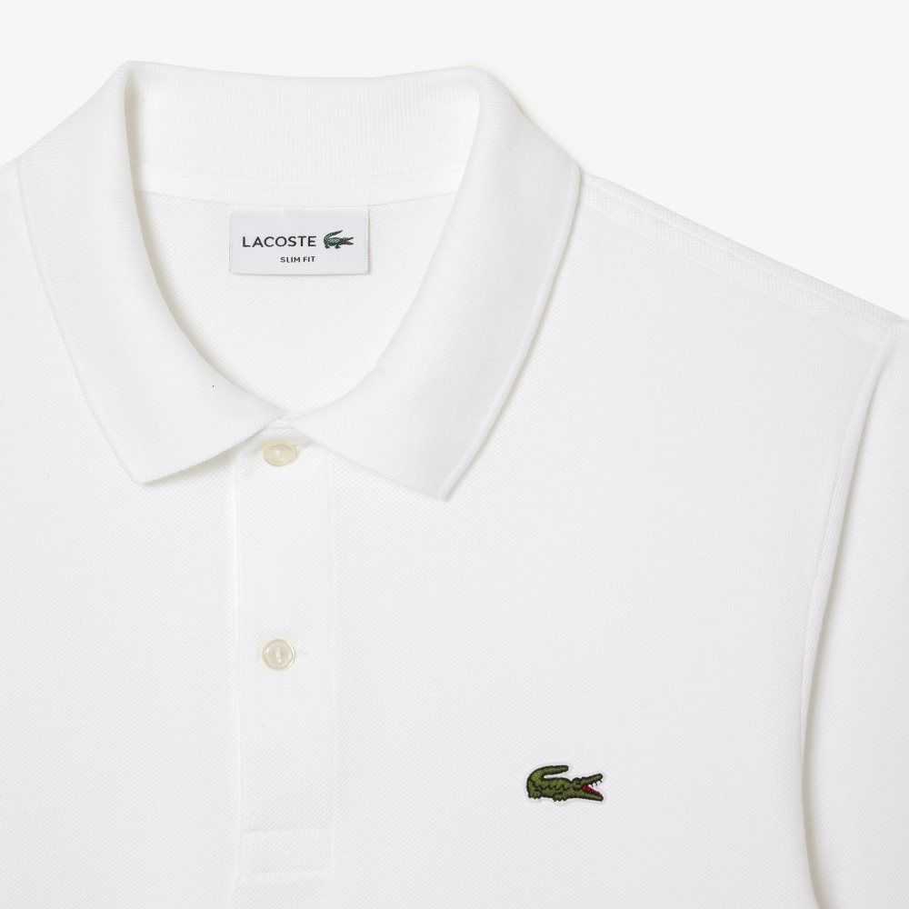 Lacoste Original L.12.12 Slim Fit Long Sleeve Polo White | GZD-496273