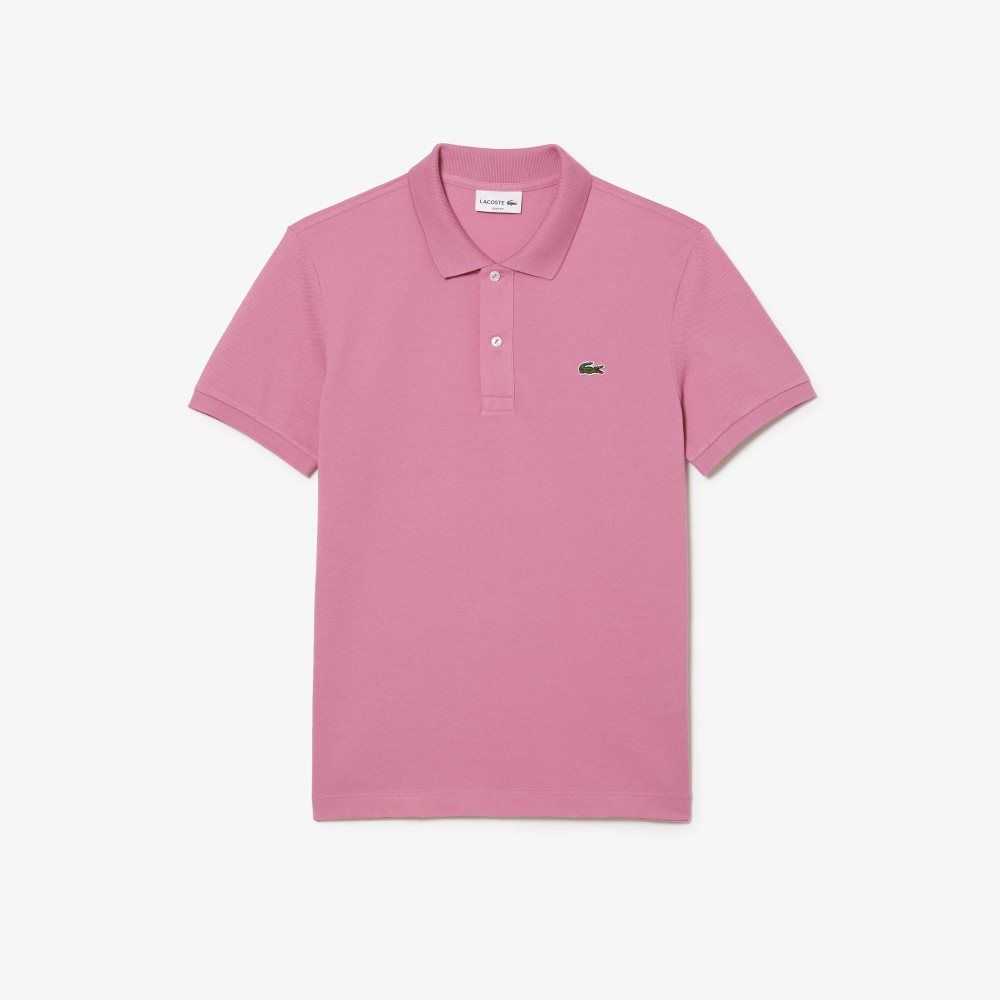 Lacoste Original L.12.12 Slim Fit Petit Pique Cotton Polo Pink | BIR-815694