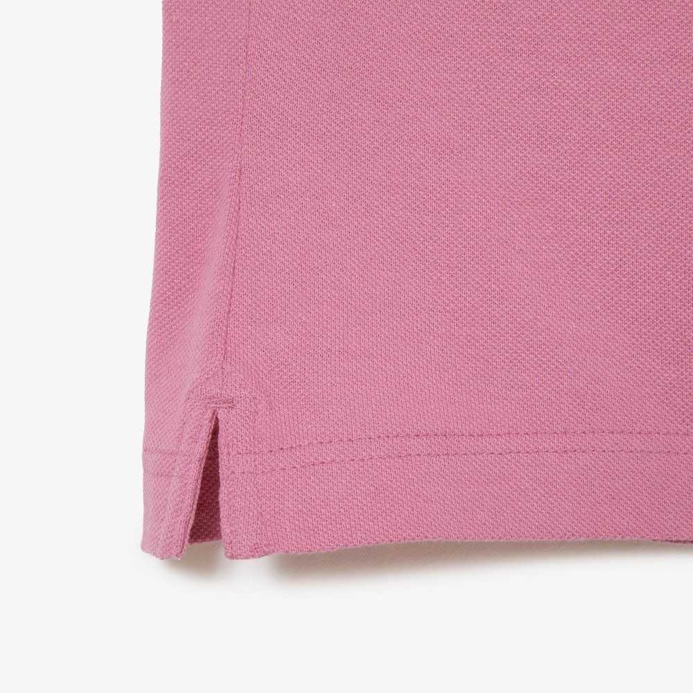 Lacoste Original L.12.12 Slim Fit Petit Pique Cotton Polo Pink | BIR-815694