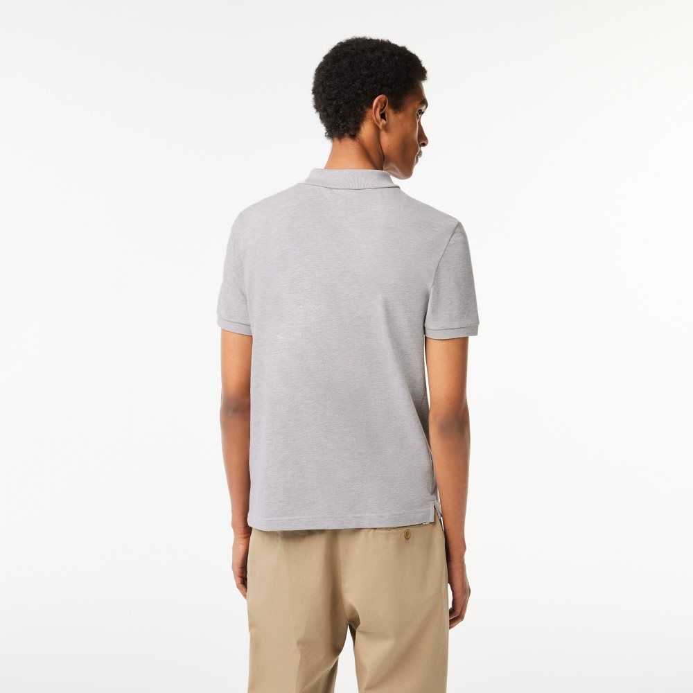 Lacoste Original L.12.12 Slim Fit Petit Pique Cotton Polo Grey Chine | DRQ-497015