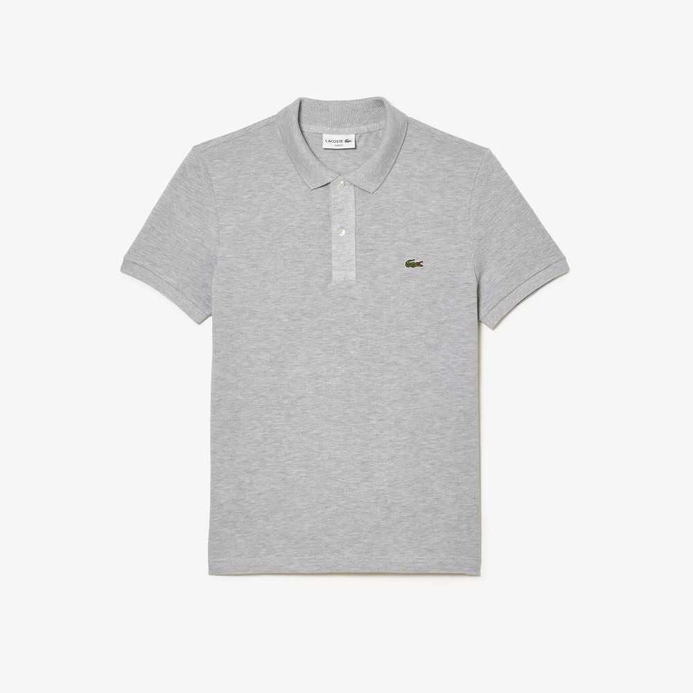 Lacoste Original L.12.12 Slim Fit Petit Pique Cotton Polo Grey Chine | DRQ-497015