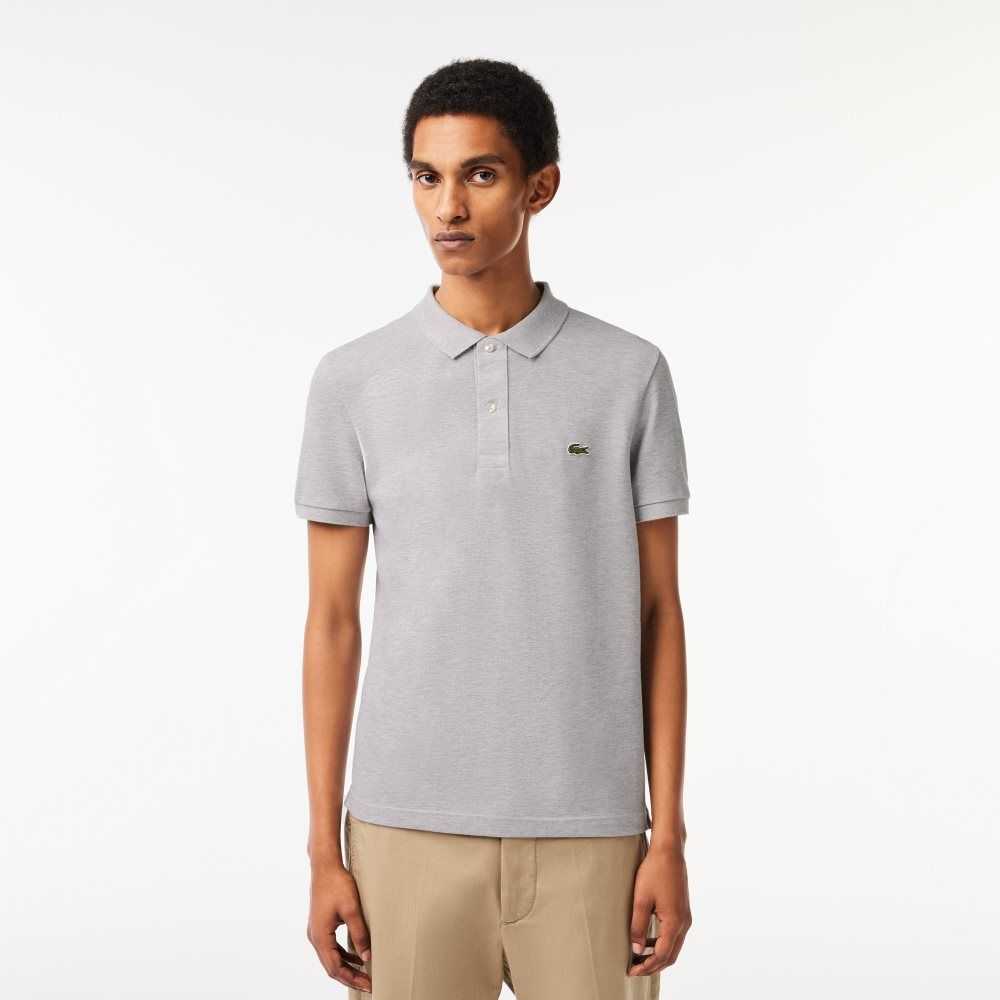 Lacoste Original L.12.12 Slim Fit Petit Pique Cotton Polo Grey Chine | DRQ-497015