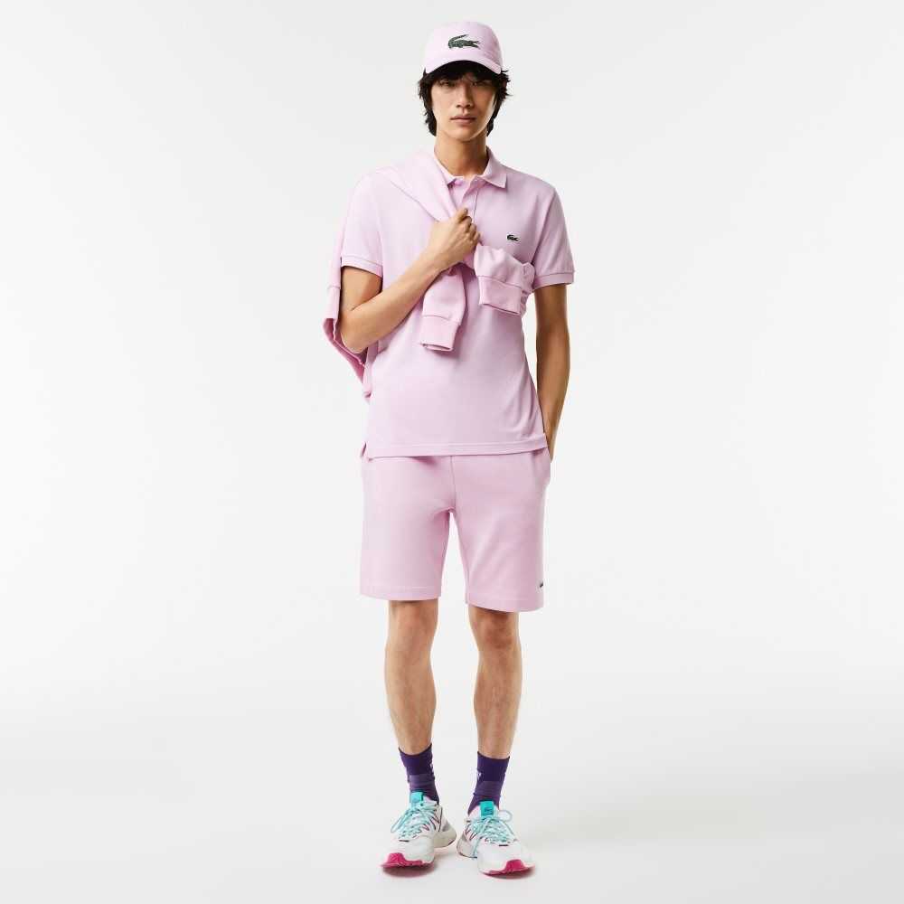 Lacoste Original L.12.12 Slim Fit Petit Pique Cotton Polo Pink | EAC-261850