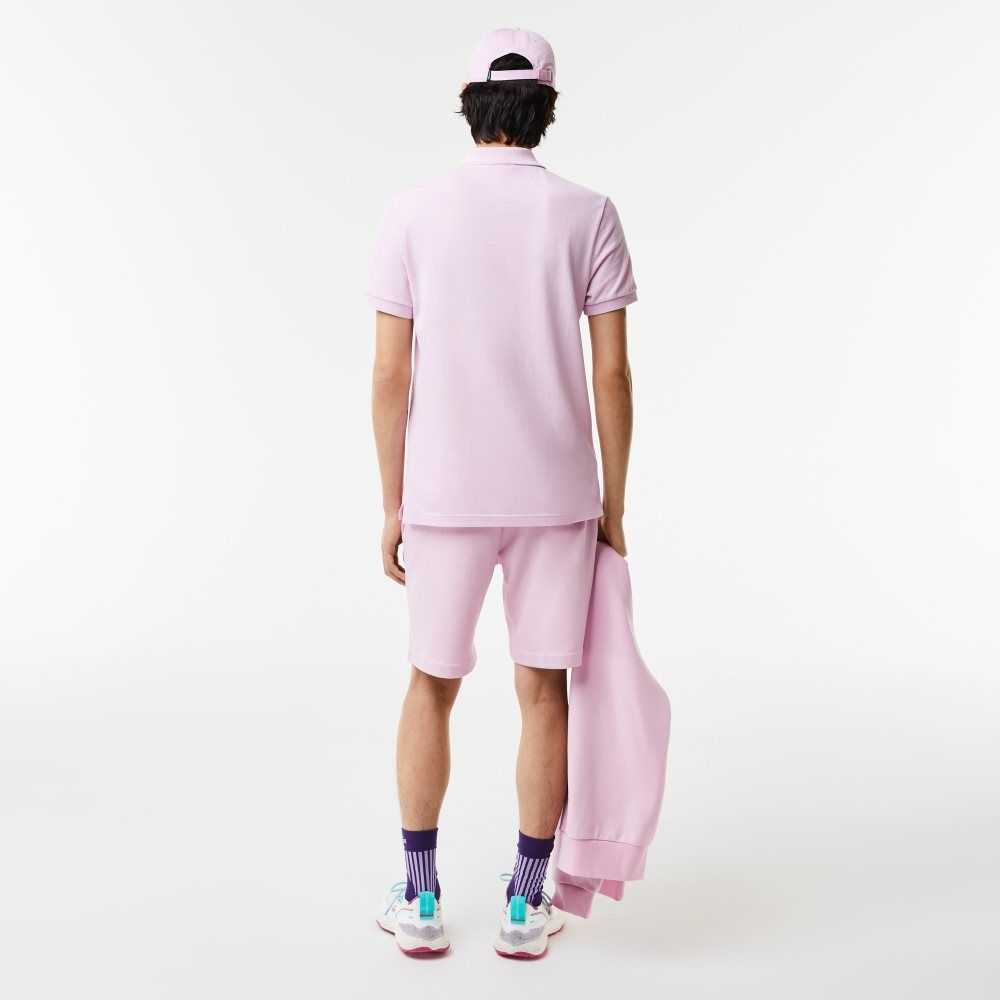 Lacoste Original L.12.12 Slim Fit Petit Pique Cotton Polo Pink | EAC-261850