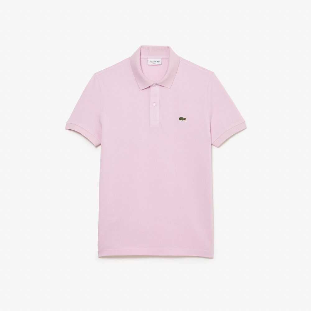 Lacoste Original L.12.12 Slim Fit Petit Pique Cotton Polo Pink | EAC-261850