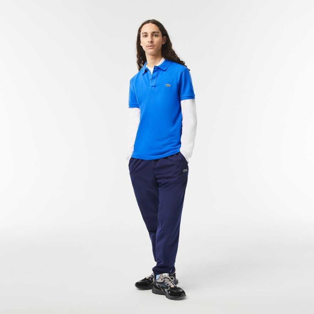 Lacoste Original L.12.12 Slim Fit Petit Pique Cotton Polo Blue | EAI-376529