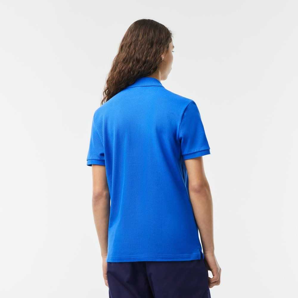 Lacoste Original L.12.12 Slim Fit Petit Pique Cotton Polo Blue | EAI-376529