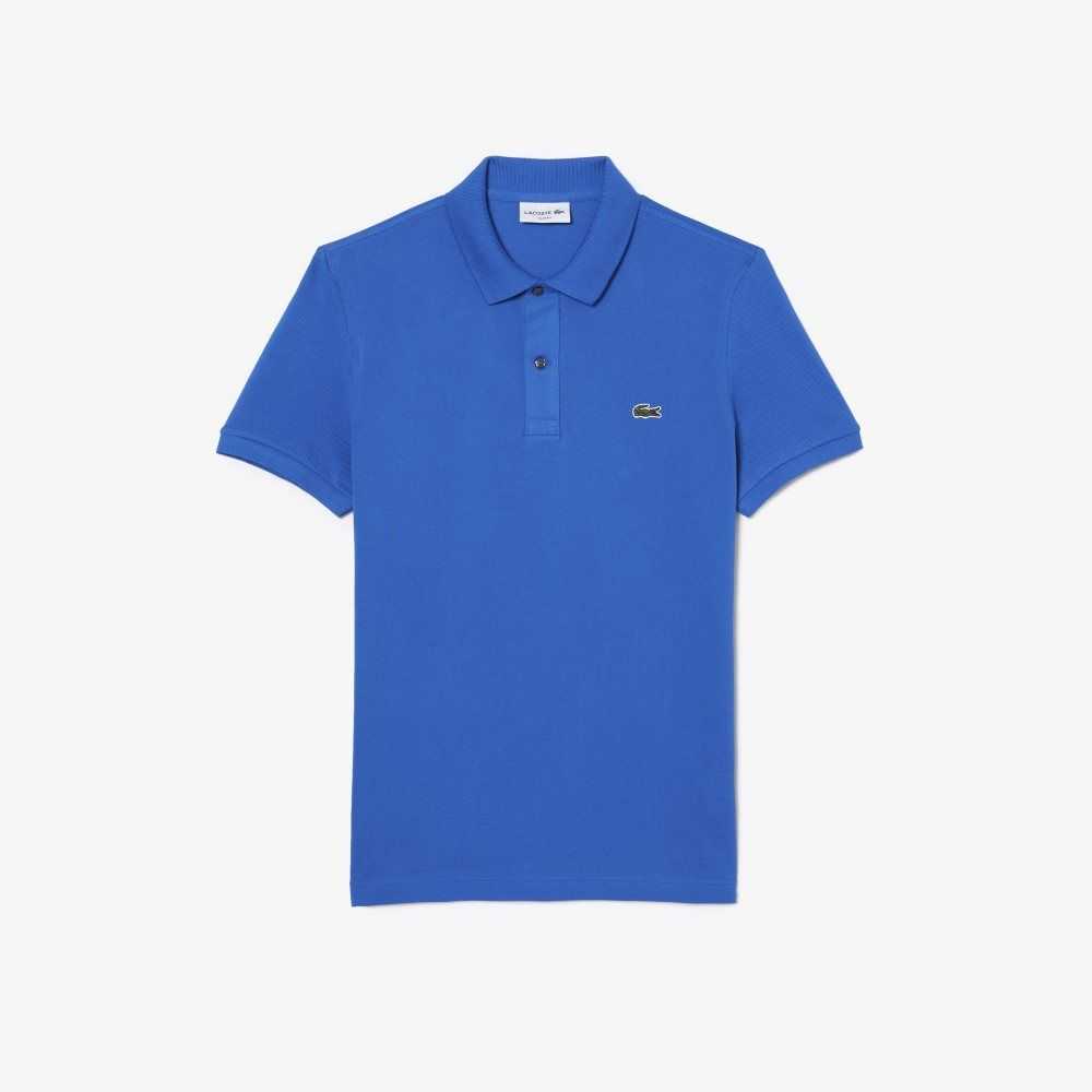 Lacoste Original L.12.12 Slim Fit Petit Pique Cotton Polo Blue | EAI-376529