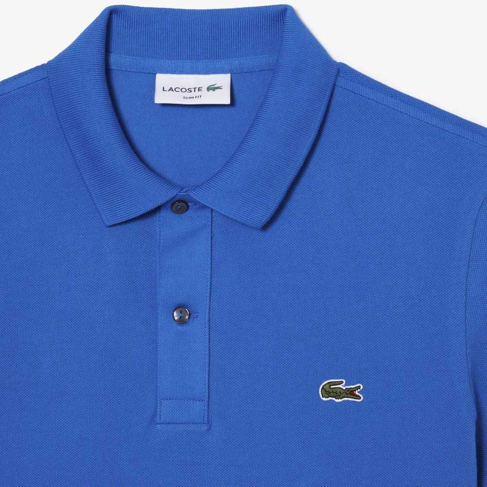 Lacoste Original L.12.12 Slim Fit Petit Pique Cotton Polo Blue | EAI-376529