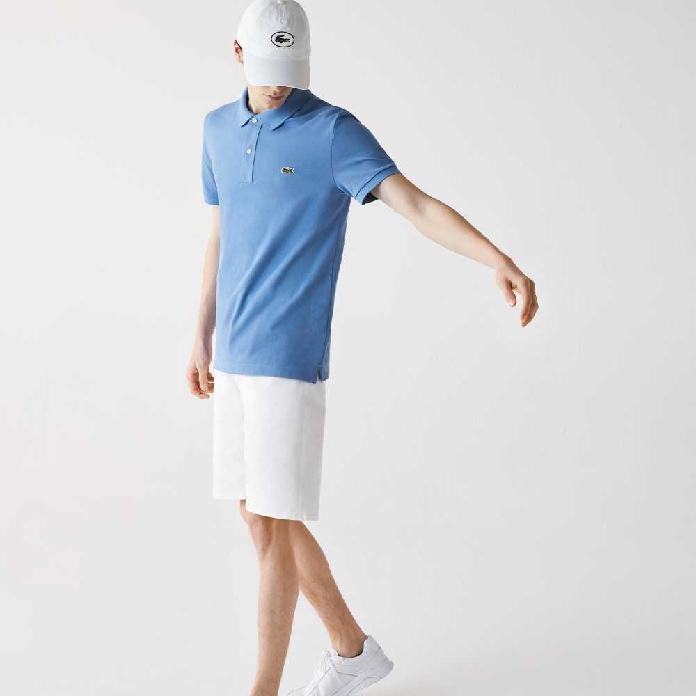 Lacoste Original L.12.12 Slim Fit Petit Pique Cotton Polo Blue | FVG-148732