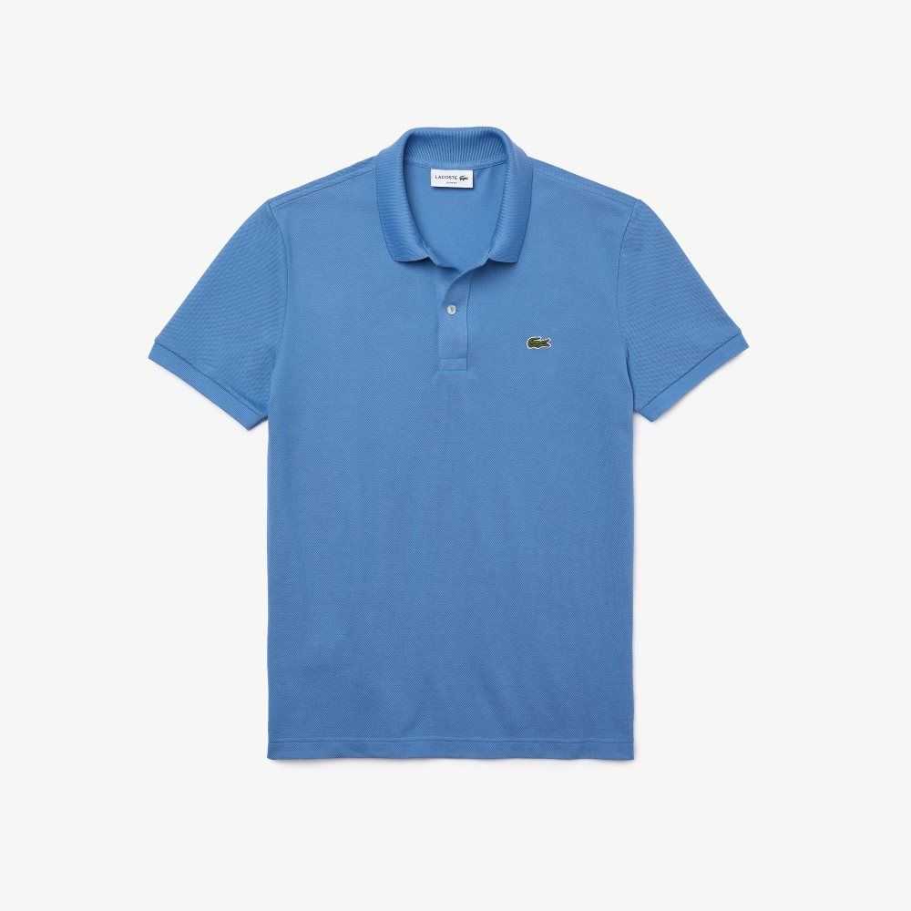 Lacoste Original L.12.12 Slim Fit Petit Pique Cotton Polo Blue | FVG-148732