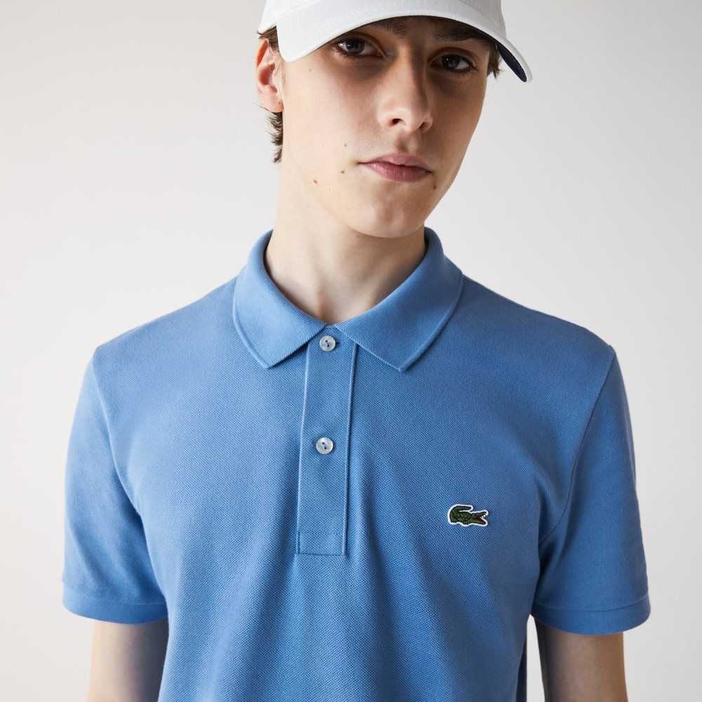 Lacoste Original L.12.12 Slim Fit Petit Pique Cotton Polo Blue | FVG-148732