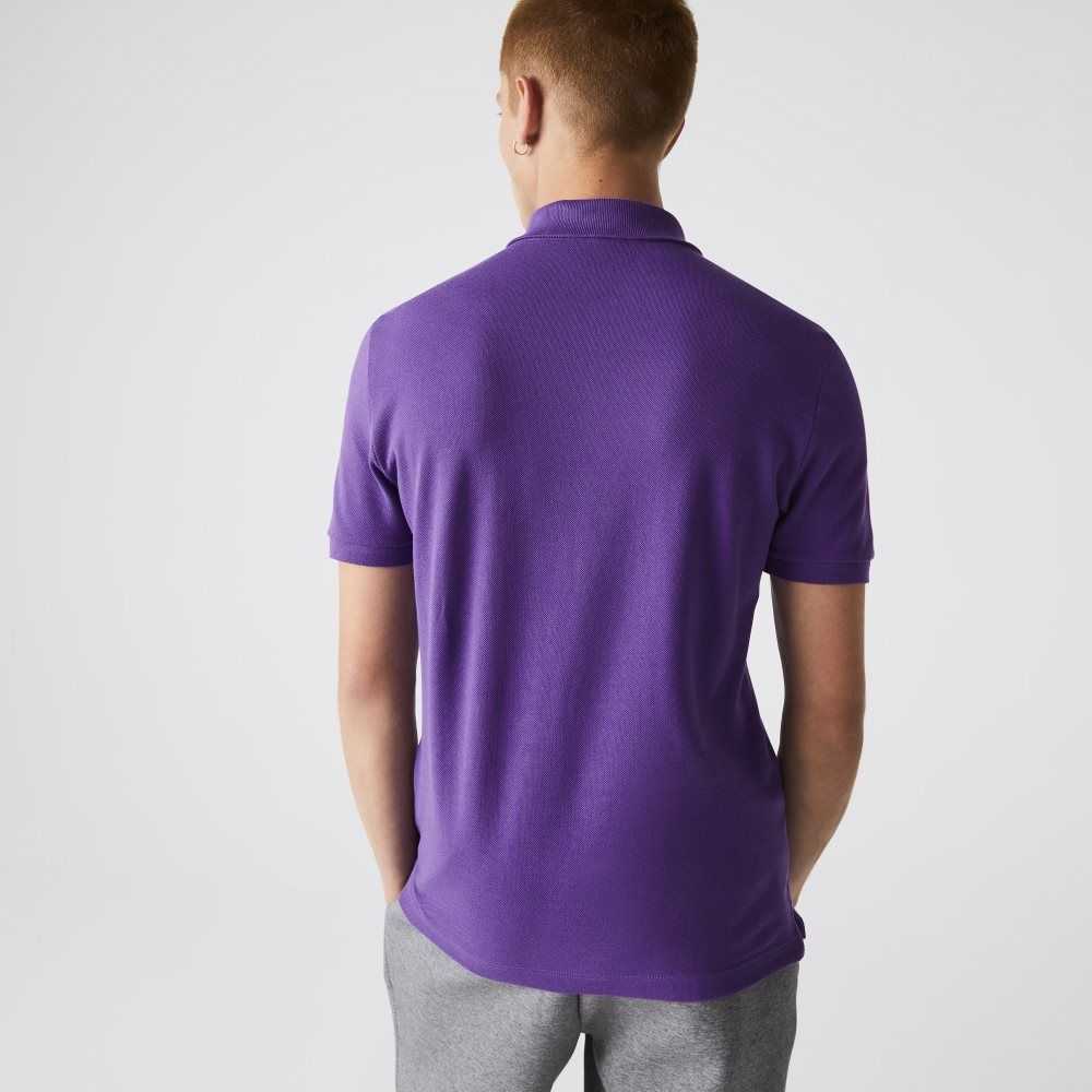 Lacoste Original L.12.12 Slim Fit Petit Pique Cotton Polo Purple | HCI-359184