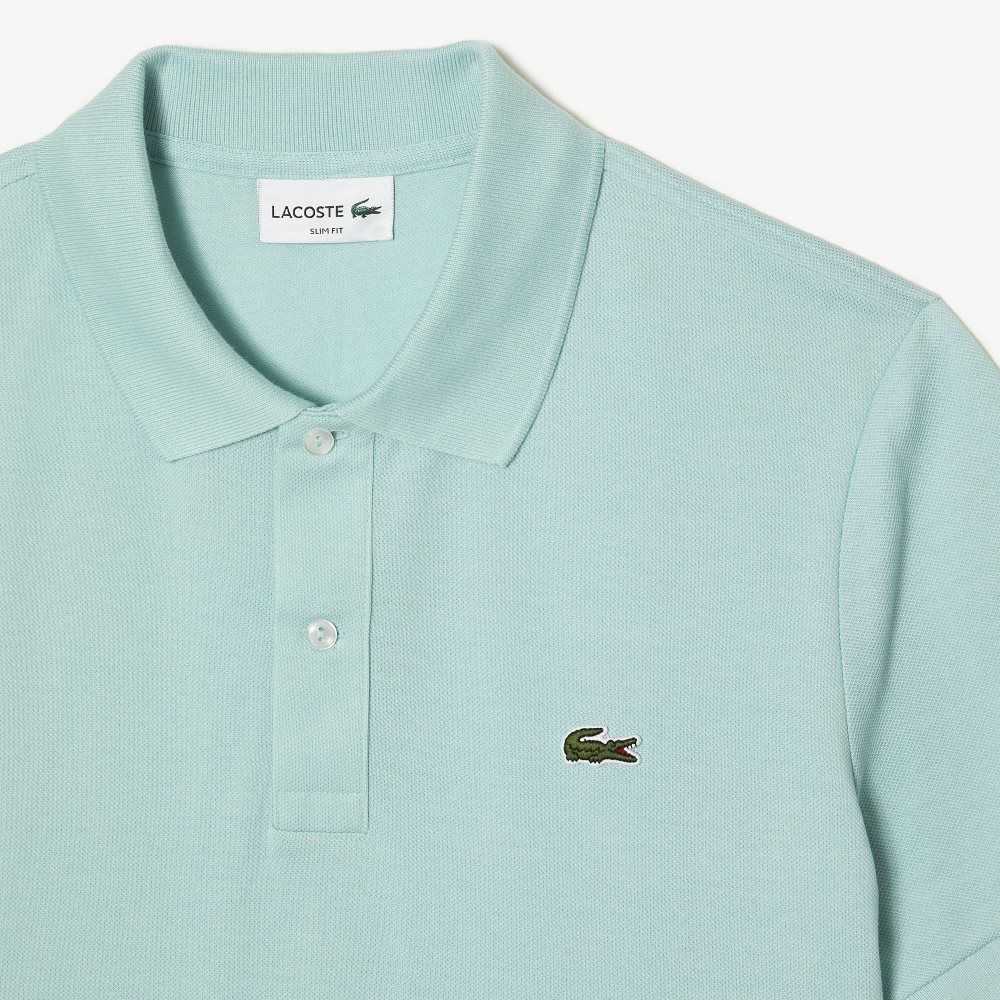 Lacoste Original L.12.12 Slim Fit Petit Pique Cotton Polo Mint | HLB-290651