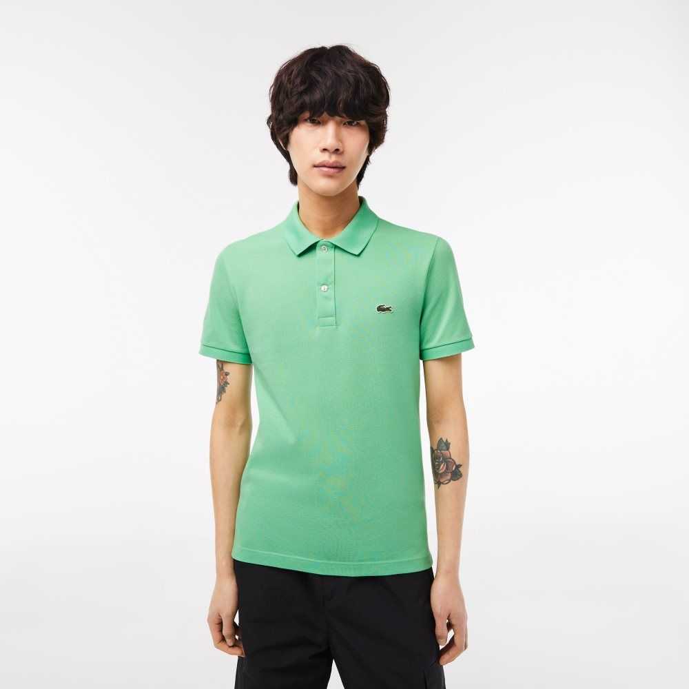 Lacoste Original L.12.12 Slim Fit Petit Pique Cotton Polo Green | KOE-489372