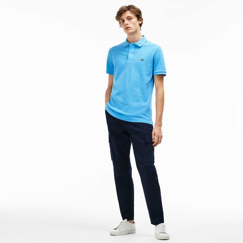 Lacoste Original L.12.12 Slim Fit Petit Pique Cotton Polo Light Blue | MRX-698340