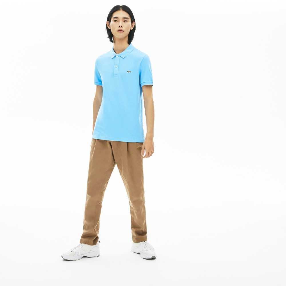 Lacoste Original L.12.12 Slim Fit Petit Pique Cotton Polo Light Blue | NWL-836745